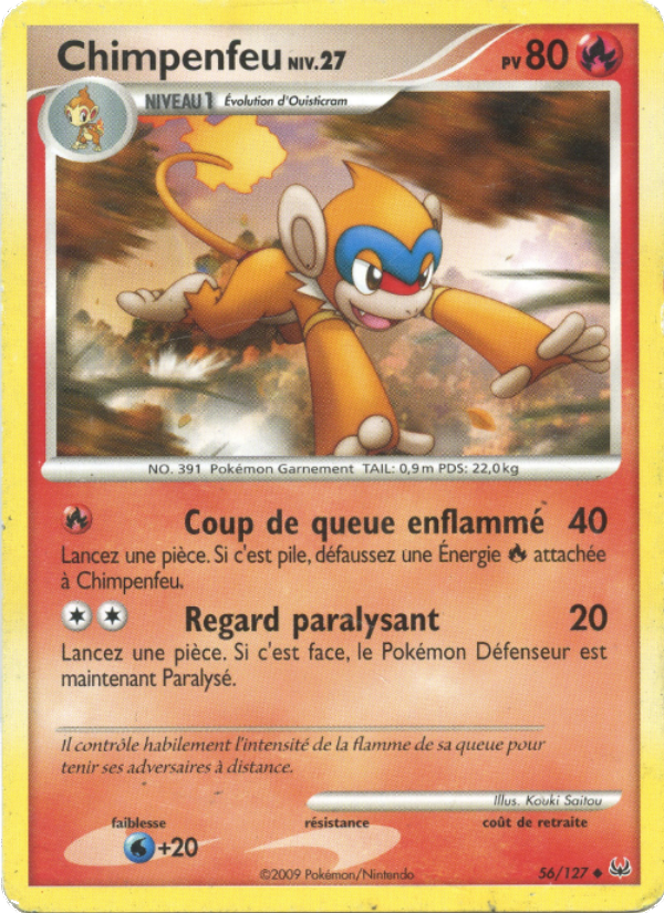 Chimpenfeu 56 — Platinum (French Pokémon TCG card)