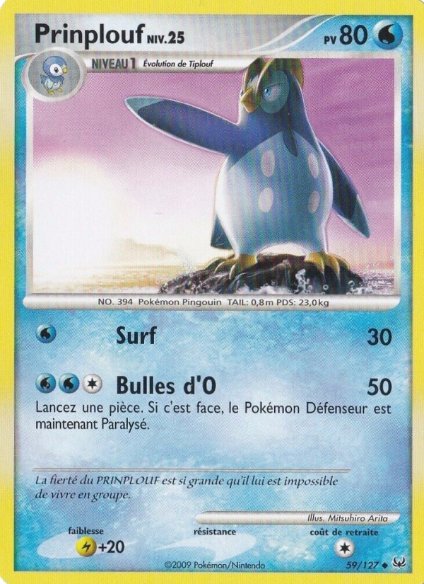 Prinplouf 59 — Platinum (French Pokémon TCG card)