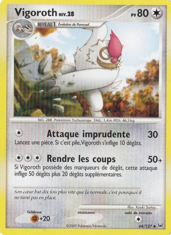 Vigoroth 64 — Platinum (French Pokémon TCG card)