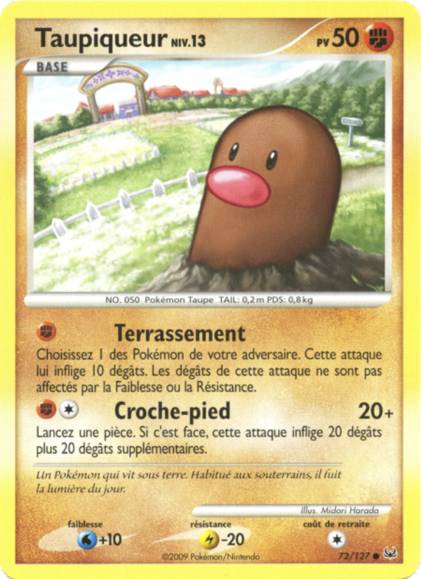 Taupiqueur 72 — Platinum (French Pokémon TCG card)