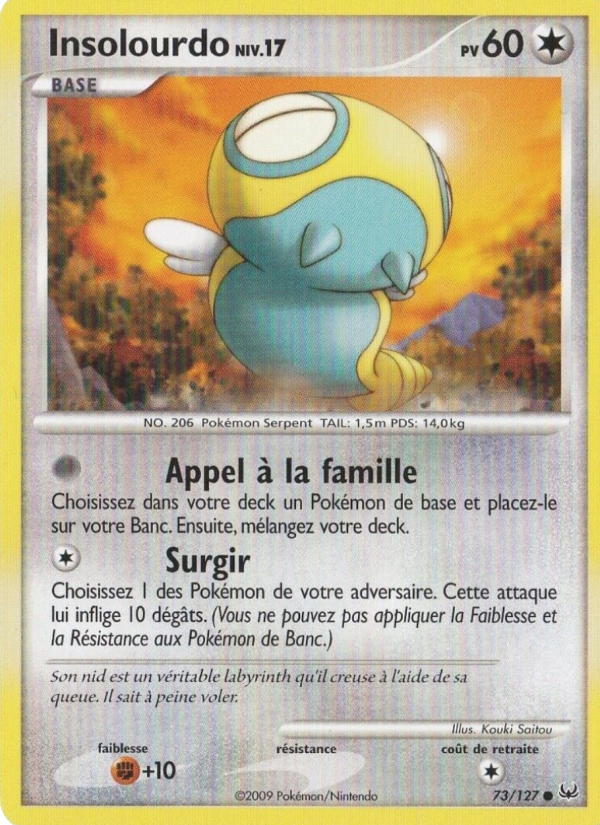 Insolourdo 73 — Platinum (French Pokémon TCG card)