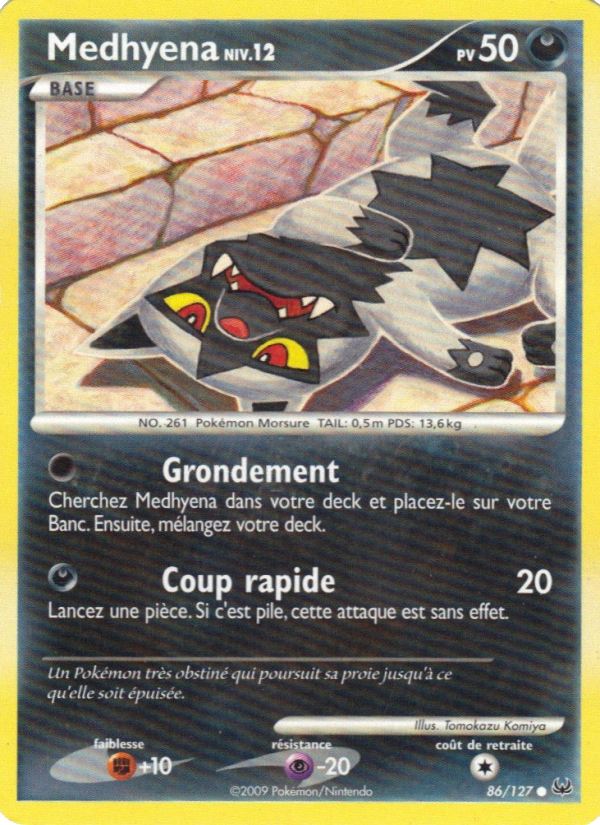 Medhyena 86 — Platinum (French Pokémon TCG card)
