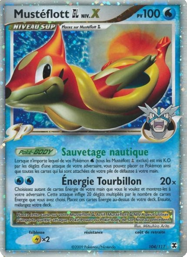 Mustéflott  Niv. X 104 — Rising Rivals (French Pokémon TCG card)