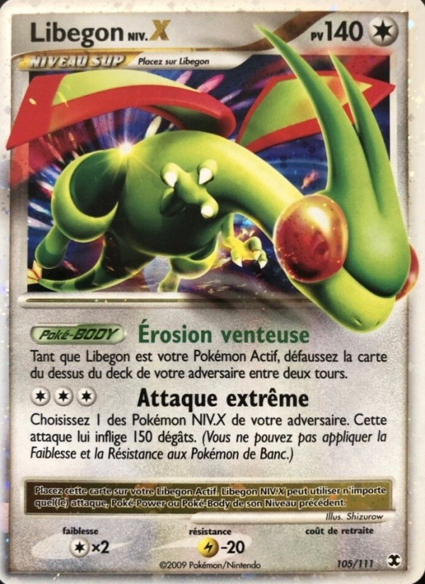 Libegon Niv. X 105 — Rising Rivals (French Pokémon TCG card)
