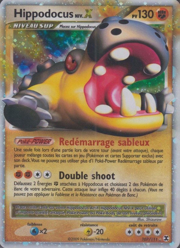 Hippodocus Niv. X 107 — Rising Rivals (French Pokémon TCG card)