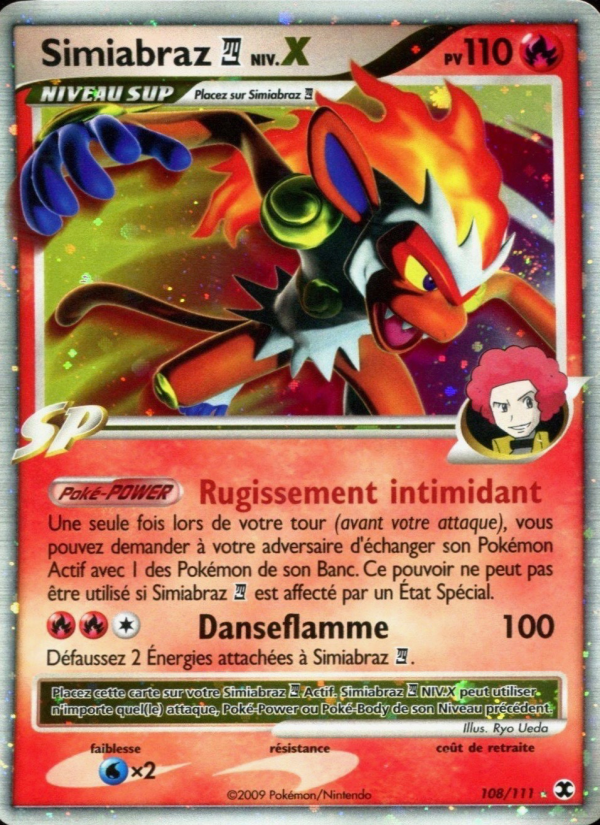 Simiabraz Niv. X 108 — Rising Rivals (French Pokémon TCG card)