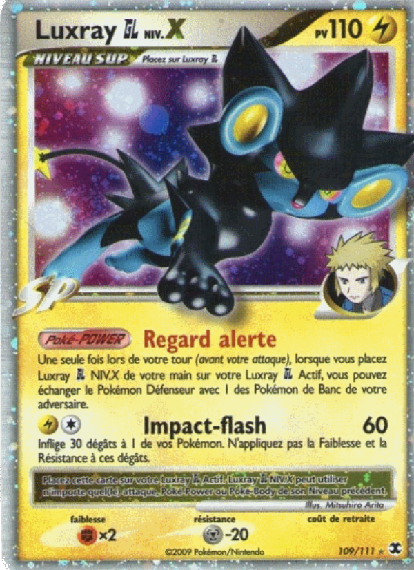 Luxray Niv. X 109 — Rising Rivals (French Pokémon TCG card)
