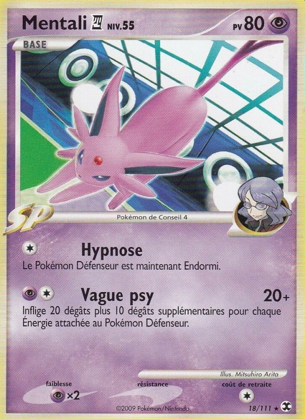 Mentali  Niv. 55 18 — Rising Rivals (French Pokémon TCG card)
