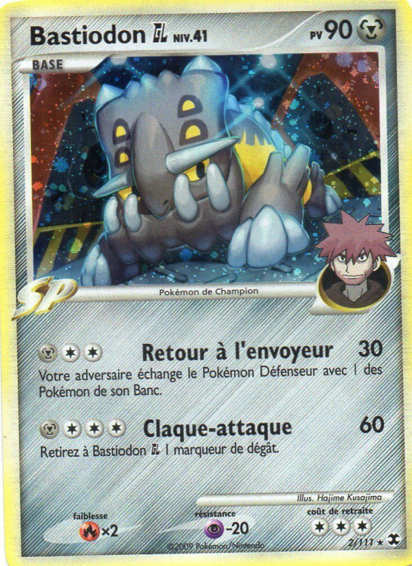 Bastiodon Niv. 41 2 — Rising Rivals (French Pokémon TCG card)