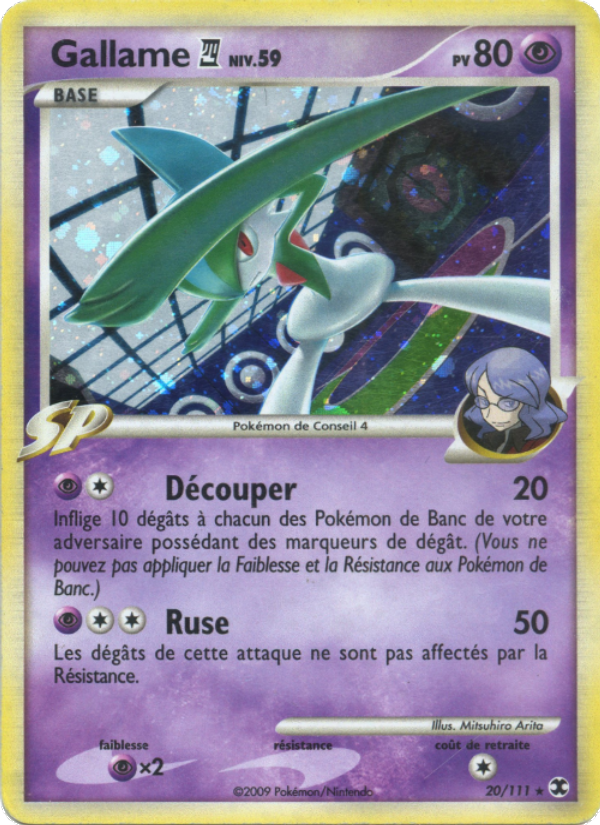 Gallame Niv. 59 20 — Rising Rivals (French Pokémon TCG card)