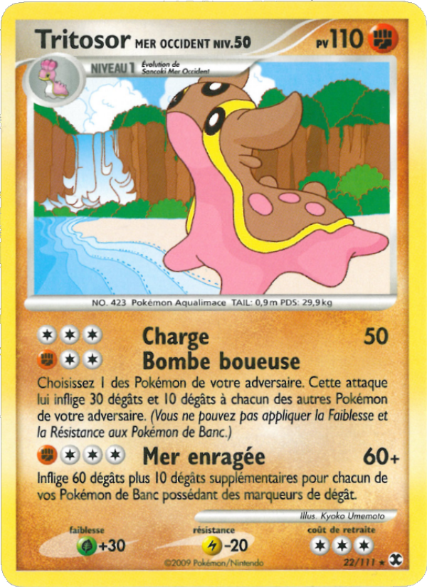 Tritosor Mer Occident Niv. 50 22 — Rising Rivals (French Pokémon TCG card)