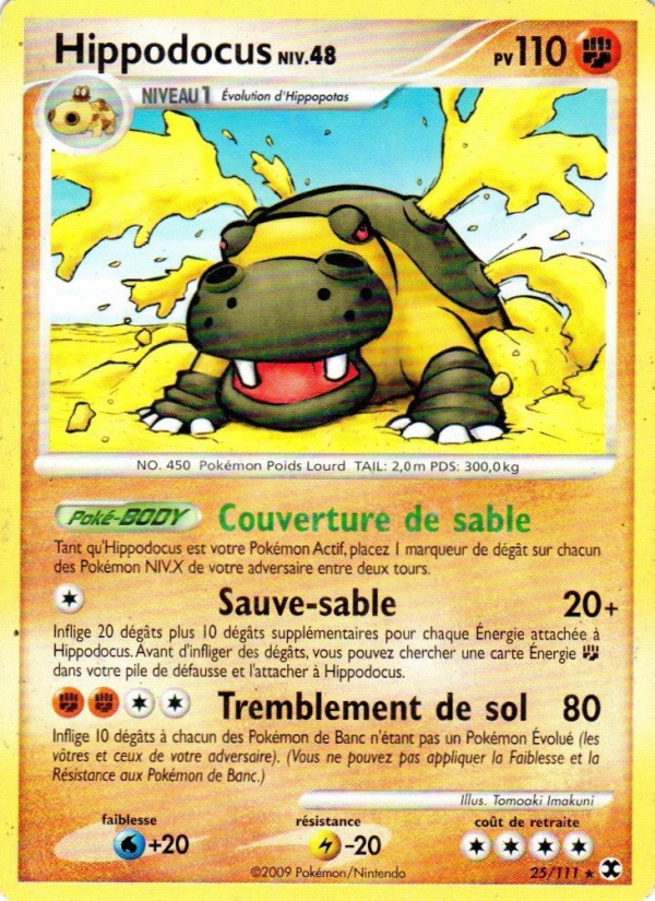 Hippodocus Niv. 48 25 — Rising Rivals (French Pokémon TCG card)