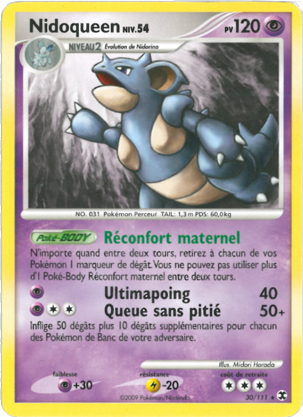 Nidoqueen Niv. 54 30 — Rising Rivals (French Pokémon TCG card)