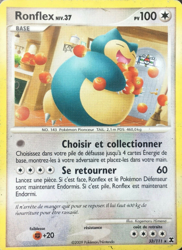 Ronflex Niv. 37 33 — Rising Rivals (French Pokémon TCG card)