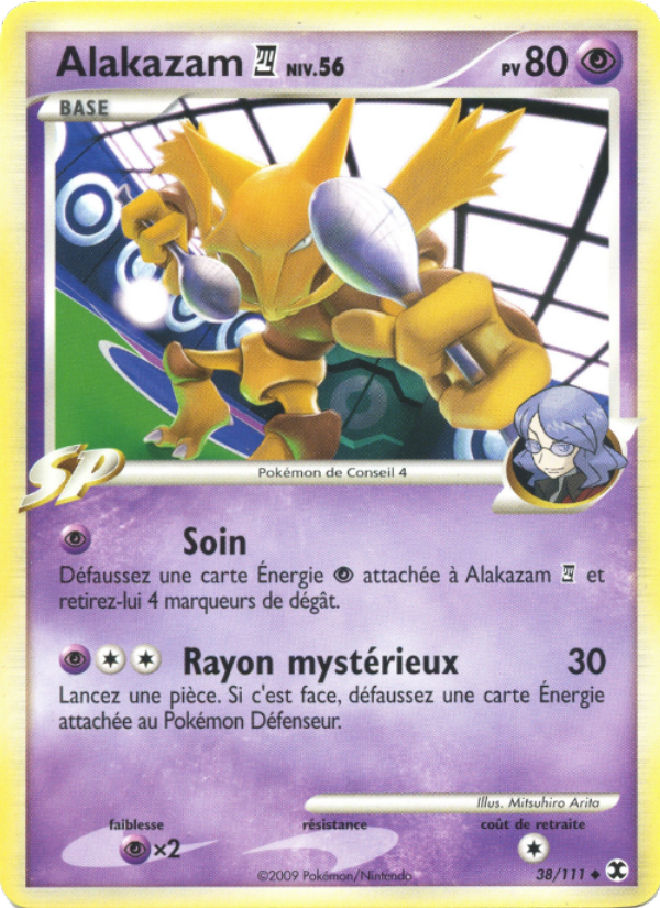 Alakazam  Niv. 56 38 — Rising Rivals (French Pokémon TCG card)