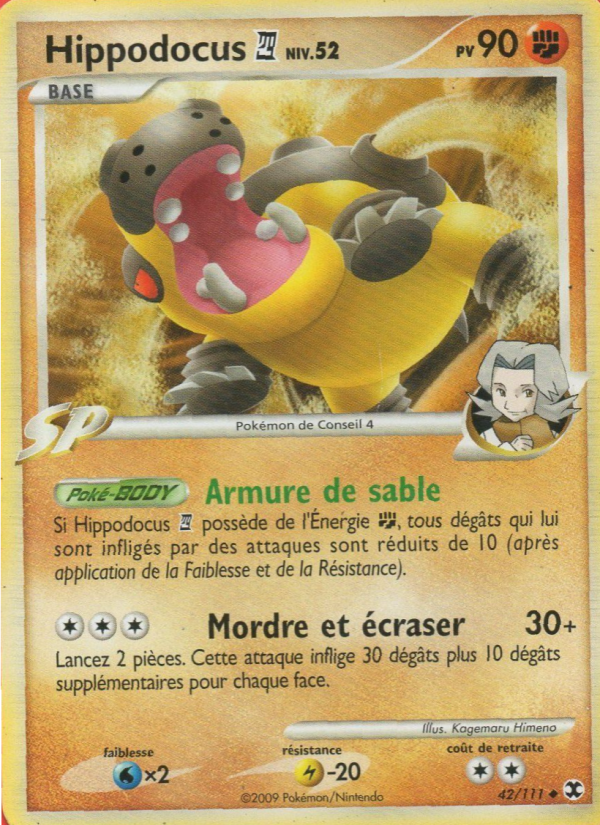 Hippodocus Niv. 52 42 — Rising Rivals (French Pokémon TCG card)