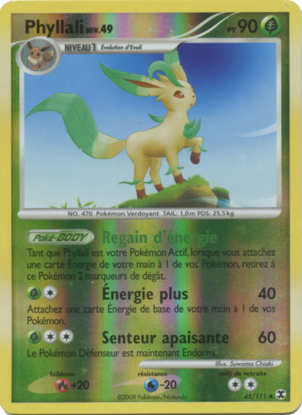 Phyllali Niv. 49 45 — Rising Rivals (French Pokémon TCG card)