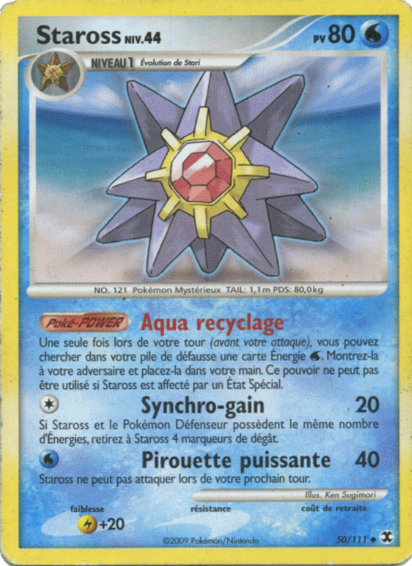Staross Niv. 44 50 — Rising Rivals (French Pokémon TCG card)