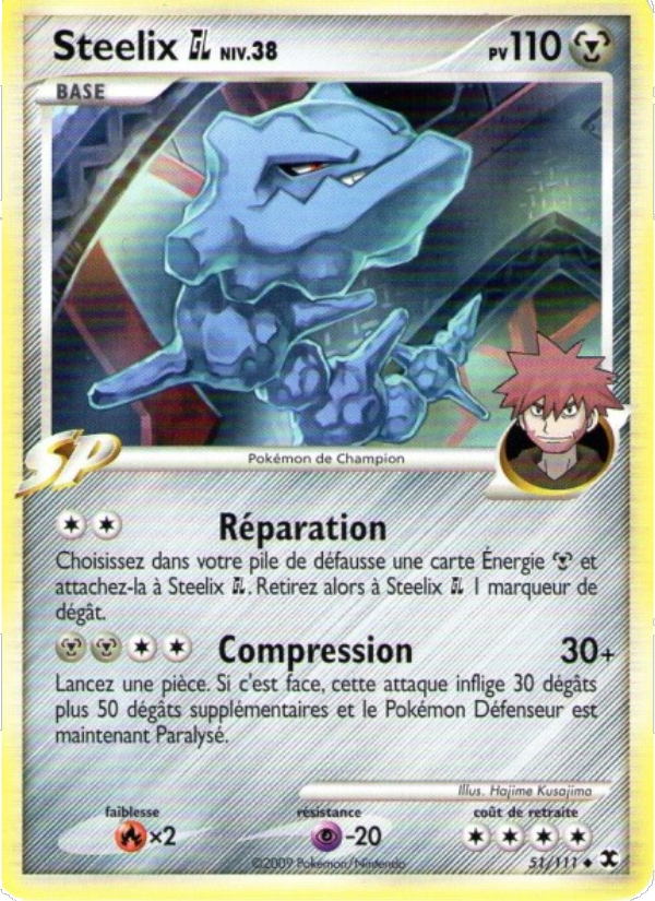 Steelix  Niv. 38 51 — Rising Rivals (French Pokémon TCG card)