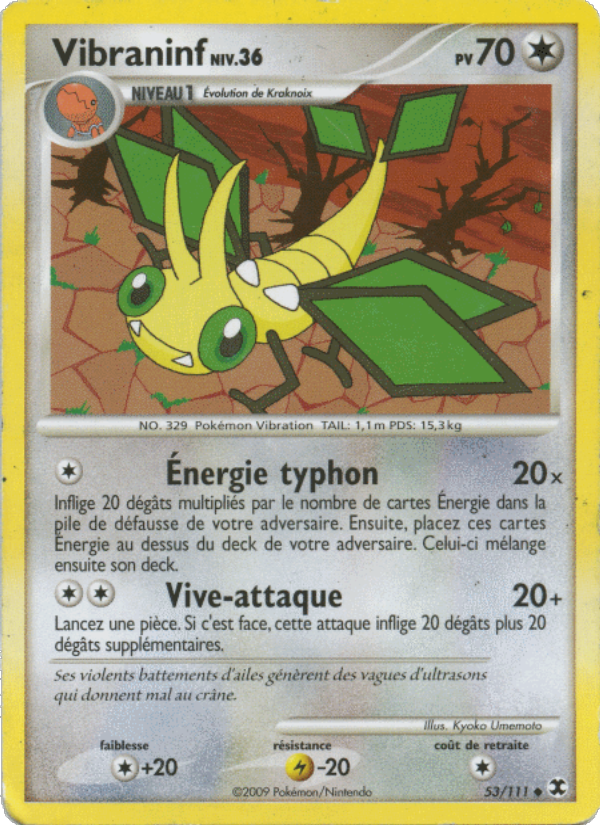 Vibraninf Niv. 36 53 — Rising Rivals (French Pokémon TCG card)