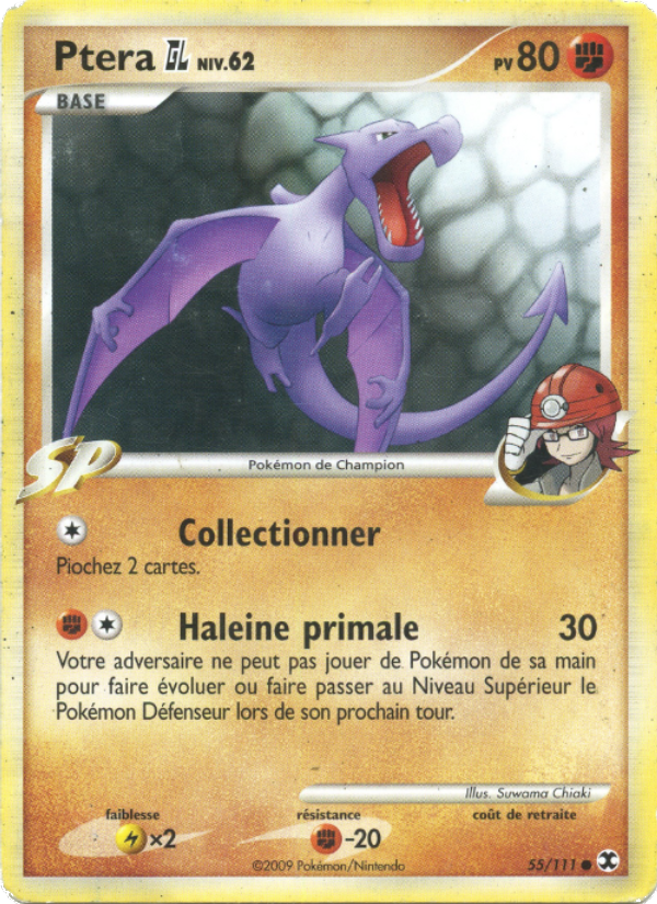 Ptera Niv. 62 55 — Rising Rivals (French Pokémon TCG card)