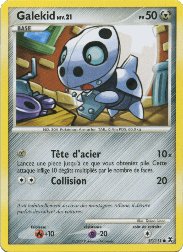 Galekid Niv. 21 57 — Rising Rivals (French Pokémon TCG card)