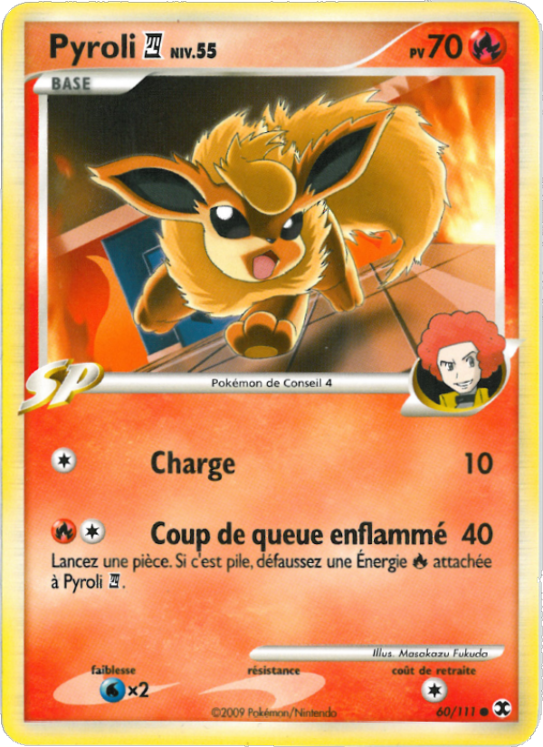 Pyroli Niv. 55 60 — Rising Rivals (French Pokémon TCG card)