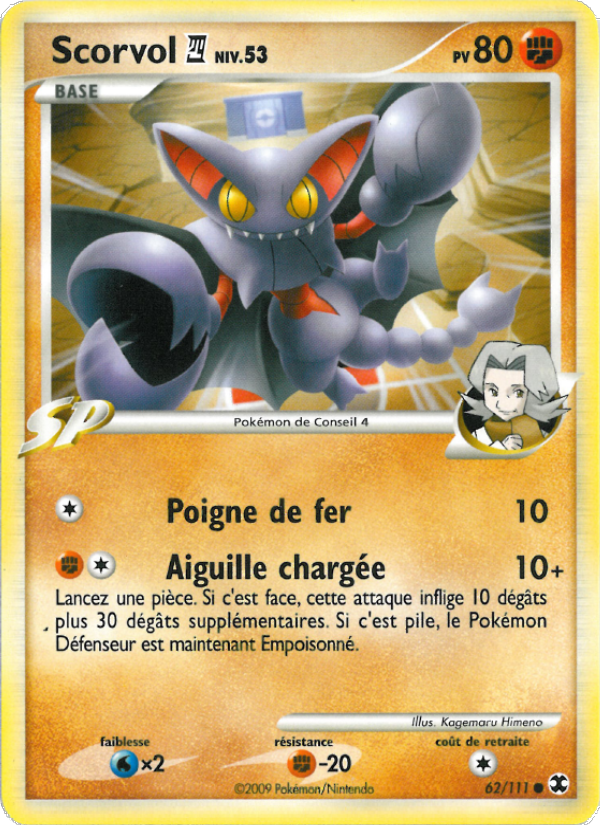 Scorvol  Niv. 53 62 — Rising Rivals (French Pokémon TCG card)