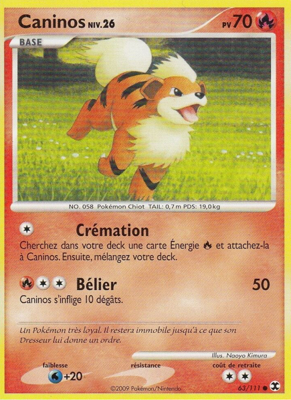 Caninos Niv. 26 63 — Rising Rivals (French Pokémon TCG card)
