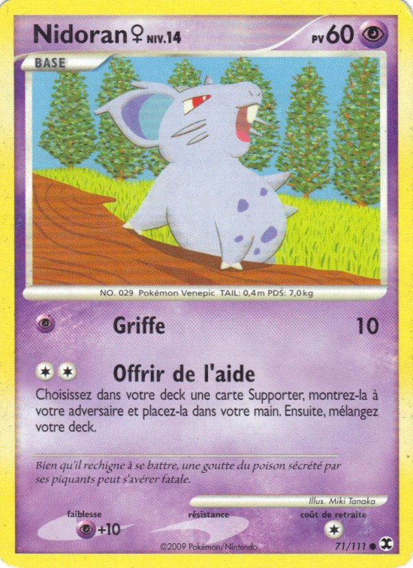 Nidoran♀ Niv. 14 71 — Rising Rivals (French Pokémon TCG card)