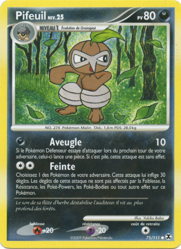 Pifeuil Niv. 25 75 — Rising Rivals (French Pokémon TCG card)