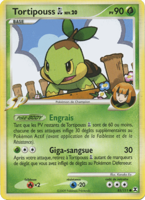 Tortipouss Niv. 20 85 — Rising Rivals (French Pokémon TCG card)