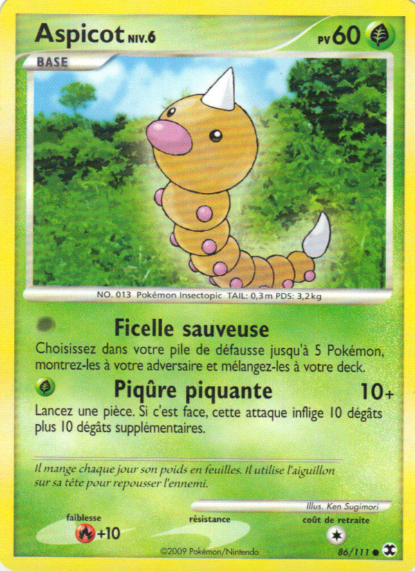 Aspicot Niv. 6 86 — Rising Rivals (French Pokémon TCG card)