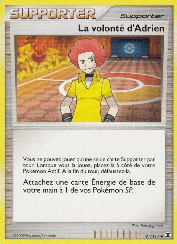 La volonté d'Adrien 91 — Rising Rivals (French Pokémon TCG card)