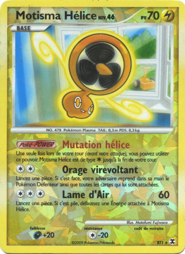 Motisma Hélice Niv. 46 RT1 — Rising Rivals (French Pokémon TCG card)