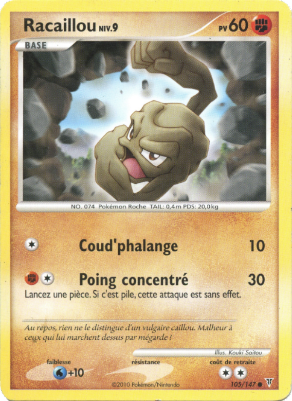 Racaillou 105 — Supreme Victors (French Pokémon TCG card)