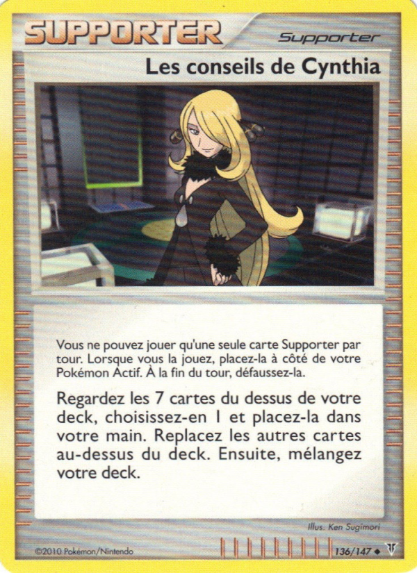 Les conseils de Cynthia 136 — Supreme Victors (French Pokémon TCG card)