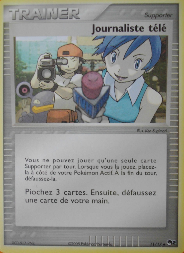 Journaliste télé 11 — POP Series 2 (French Pokémon TCG card)