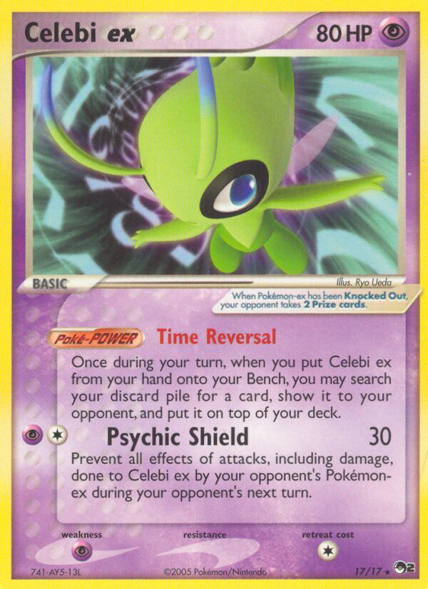 Celebi ex 17 — POP Series 2 (French Pokémon TCG card)