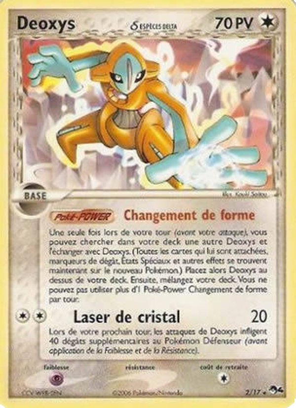 Deoxys δ 2 — POP Series 4 (French Pokémon TCG card)