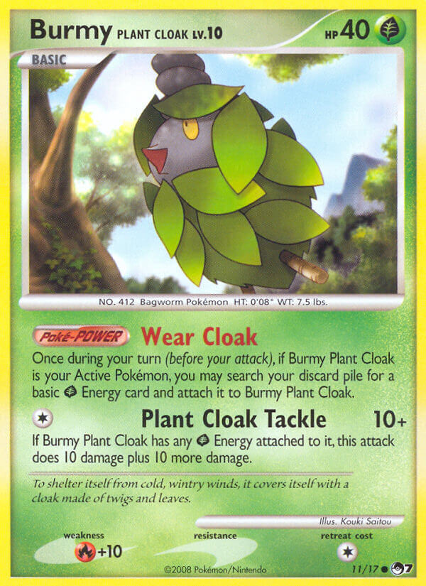 Burmy Plant Cloak 11 — POP Series 7 (French Pokémon TCG card)