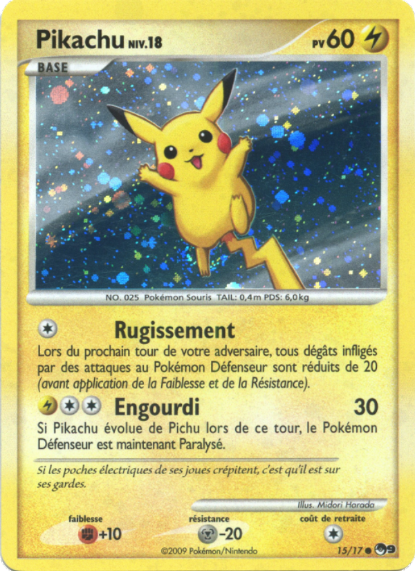Pikachu 15 — POP Series 9 (French Pokémon TCG card)