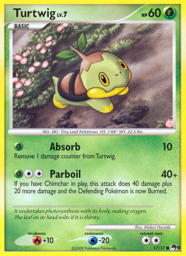 Tortipouss 17 — POP Series 9 (French Pokémon TCG card)