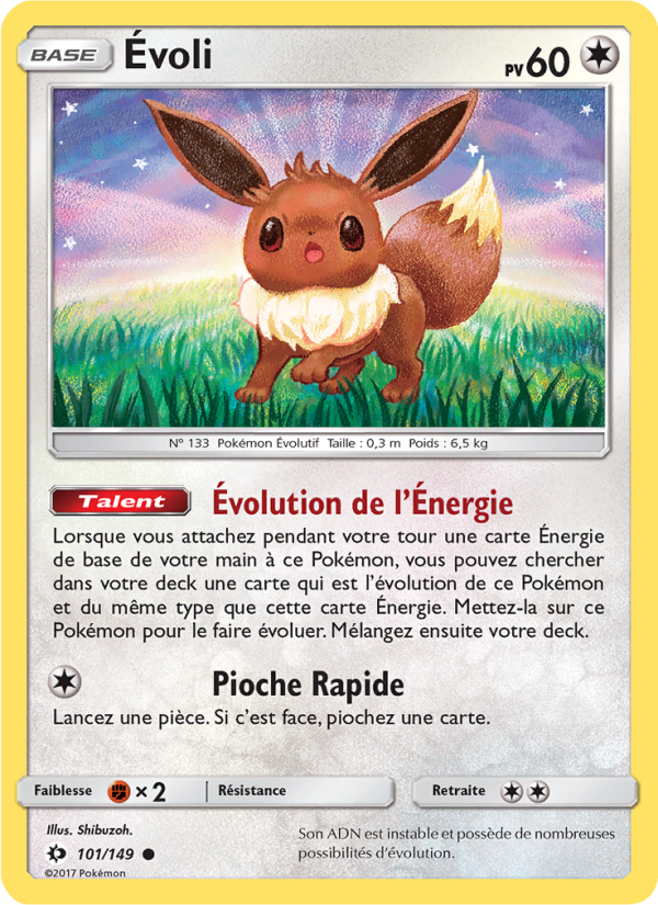 Évoli 101 — Sun & Moon (French Pokémon TCG card)