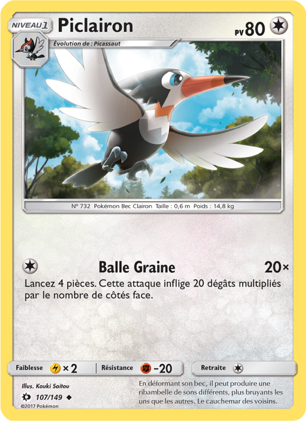 Piclairon 107 — Sun & Moon (French Pokémon TCG card)