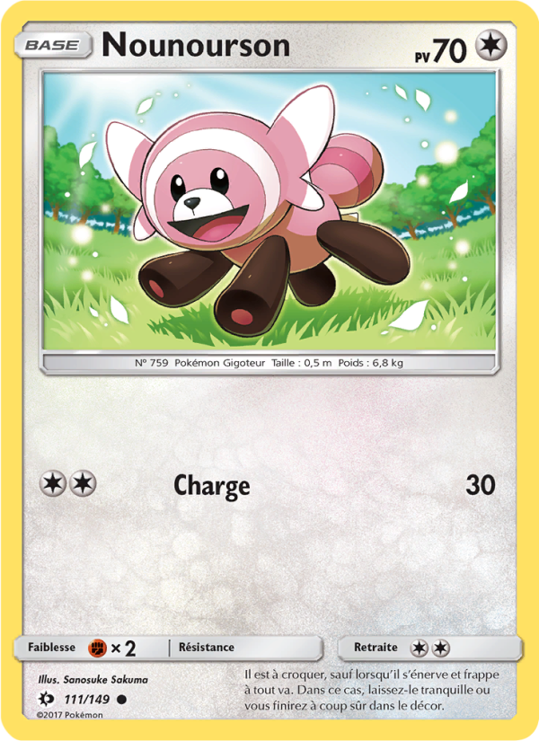 Nounourson 111 — Sun & Moon (French Pokémon TCG card)