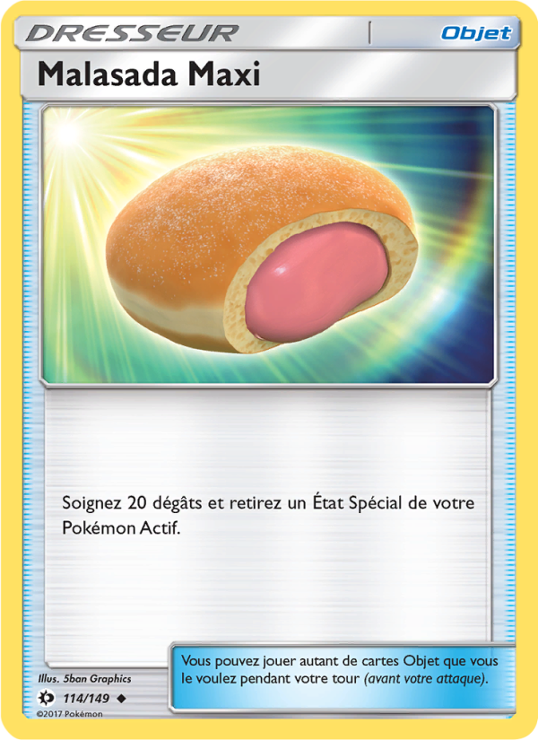 Malasada Maxi 114 — Sun & Moon (French Pokémon TCG card)