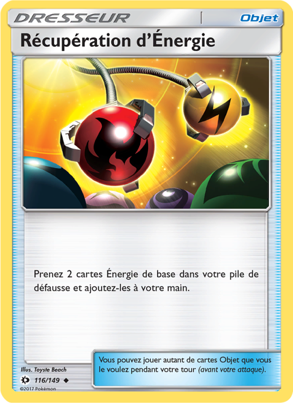 Récupération d’Énergie 116 — Sun & Moon (French Pokémon TCG card)