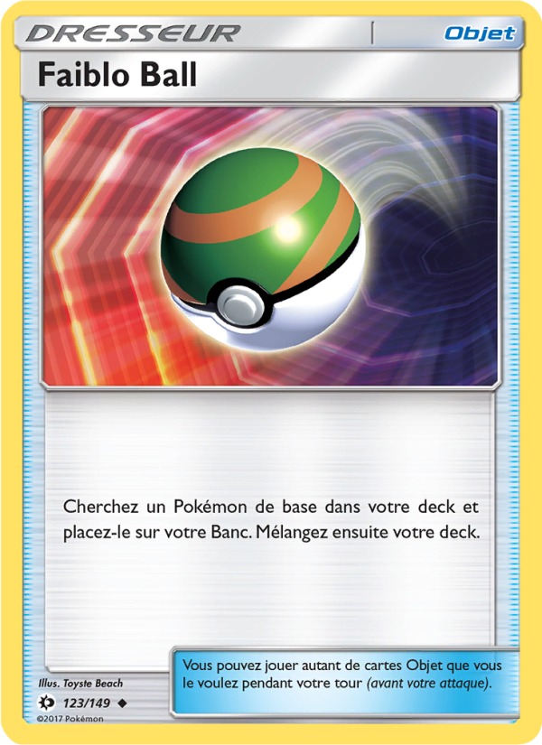 Faiblo Ball 123 — Sun & Moon (French Pokémon TCG card)