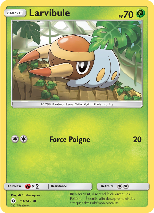 Larvibule 13 — Sun & Moon (French Pokémon TCG card)